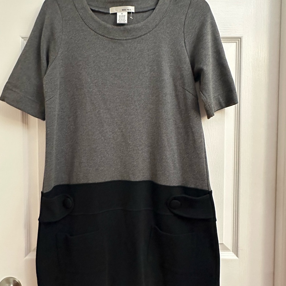 WD.NY Charcoal and Black Short Sleeve Top